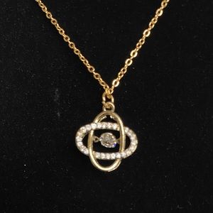NEW Dainty Pendant Necklace in Gold Tone Stainless Steel